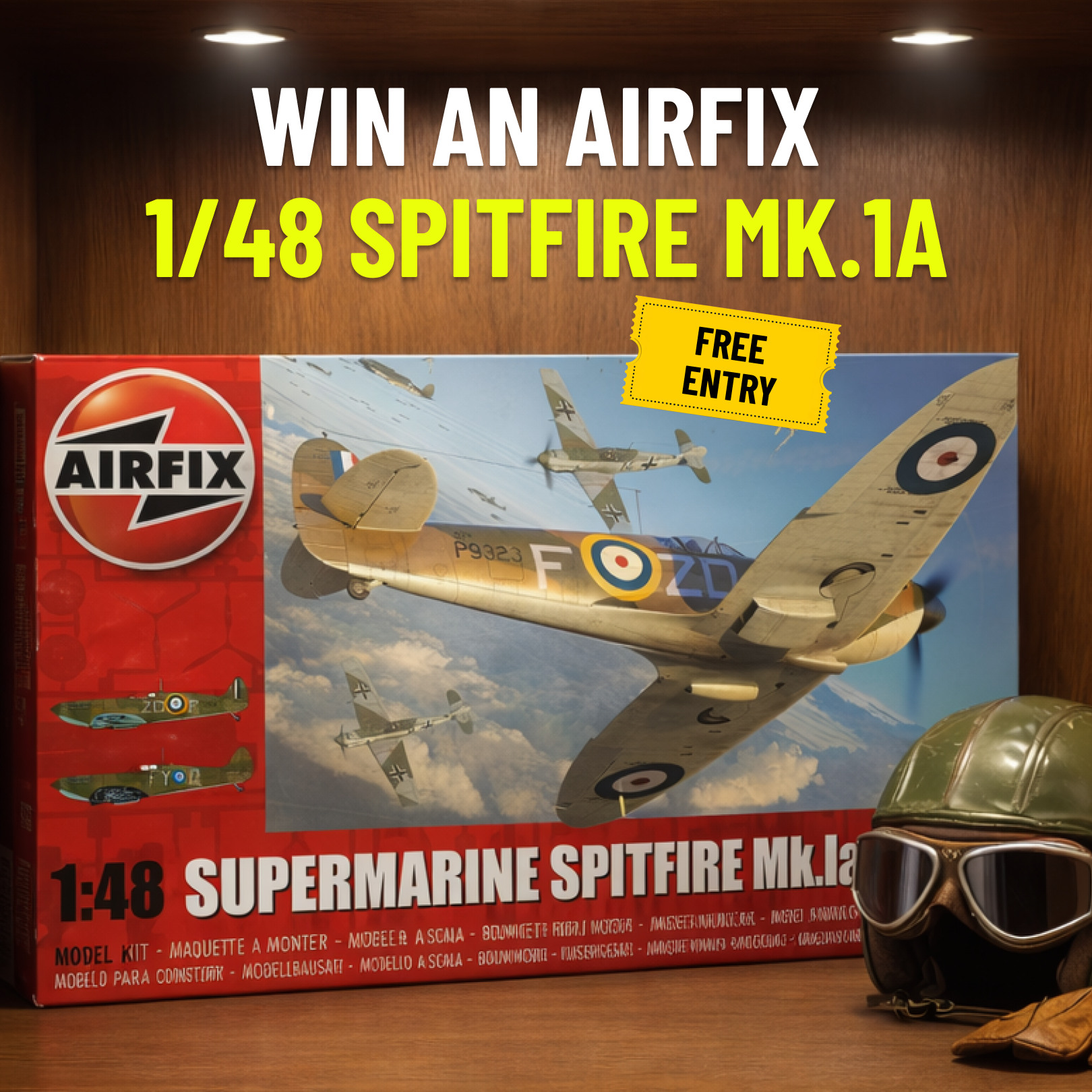 Free Entry - Win a 1/48 Airfix SuperMarine Spitfire Mk.1a - March 2026!